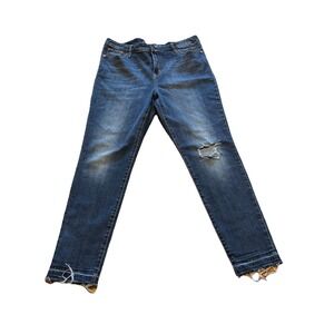 Old Navy Rockstar Distressed Raw Hem Women's High Rise Jeggings Size 14 Regular